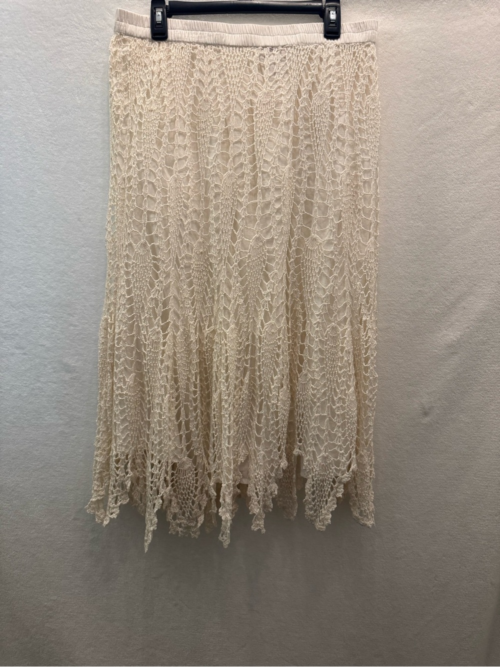 Beautiful Monroe & Main crocheted lace skirt Feminine Boho Grandmacore Size L - Picture 2 of 4